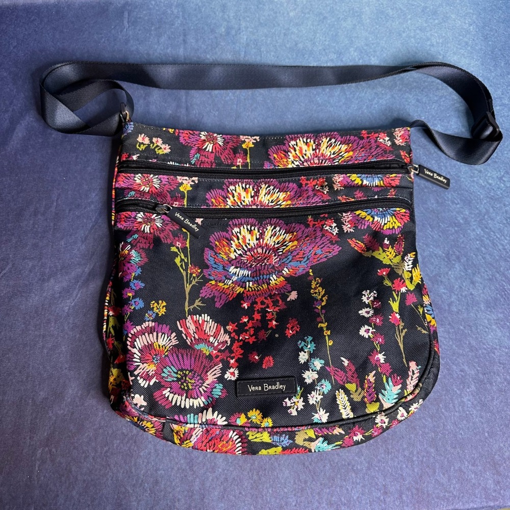 Vera Bradley Crossbody Bag Women Wildflower Paisley Performance Twill Floral